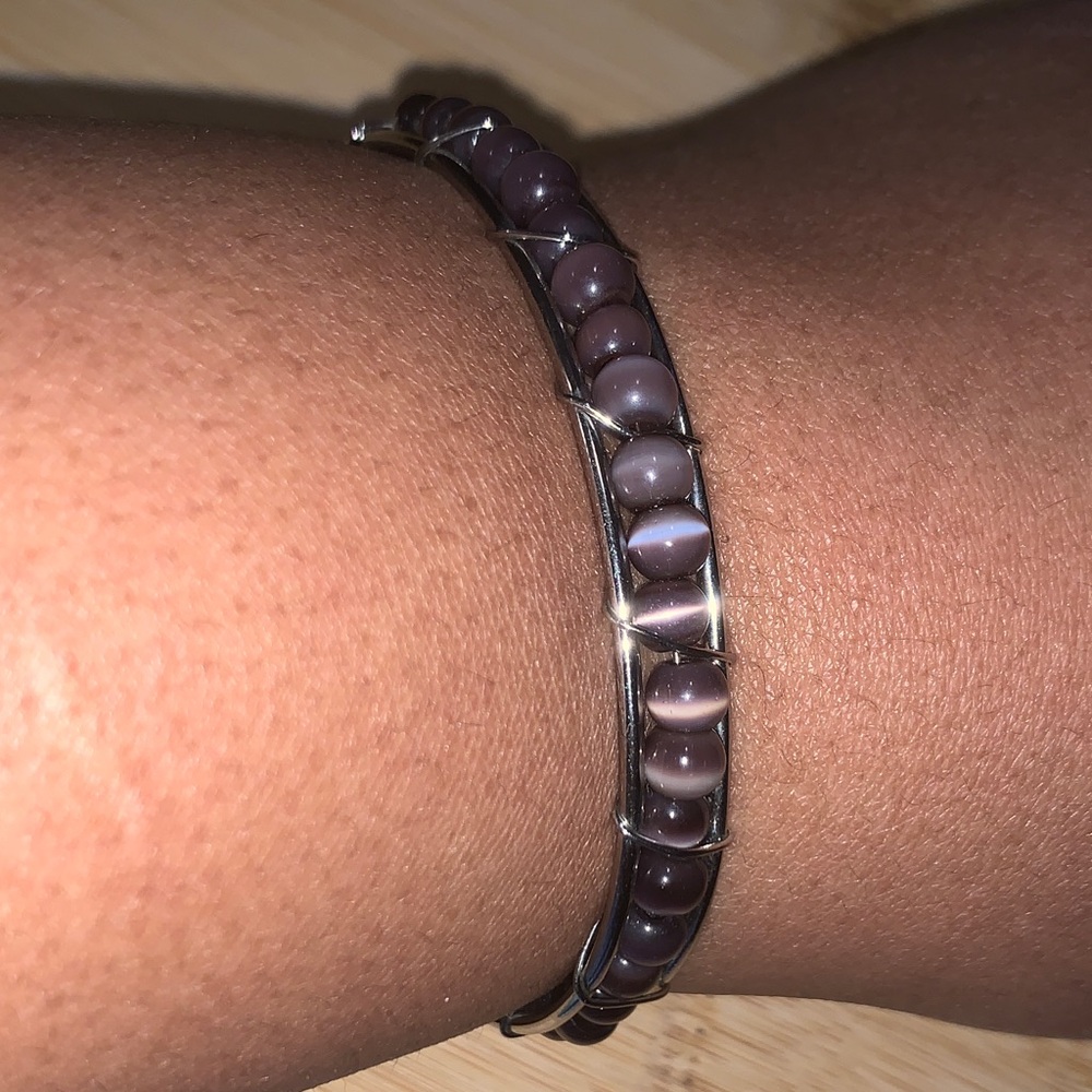 Amethyst stone cuff Bracelet